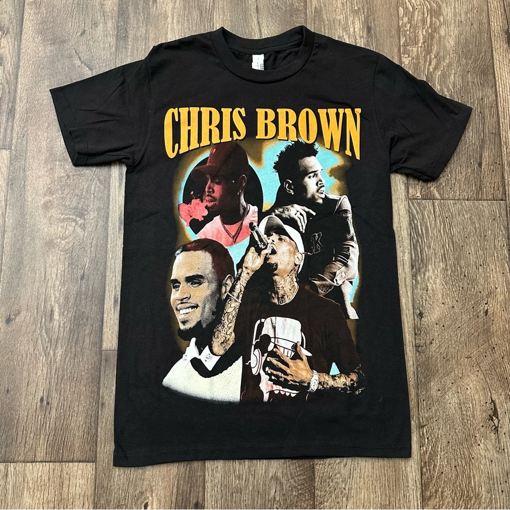 Chris Brown 100% Cotton Casual T Shirt Men’s Size S Black